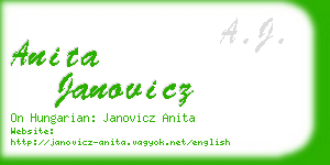 anita janovicz business card